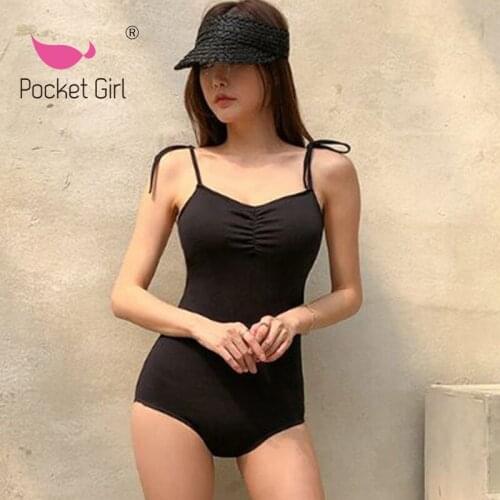 Pocket Girl 2021 High Waist Bathing Suit Women One Piece Womens swimsuit Bodysuit Swimming Suit Trikini Swimwear Women Monokini