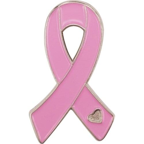 Breast Cancer Awareness Heart Survivor Believe Hope Pink Ribbon Lapel Pins