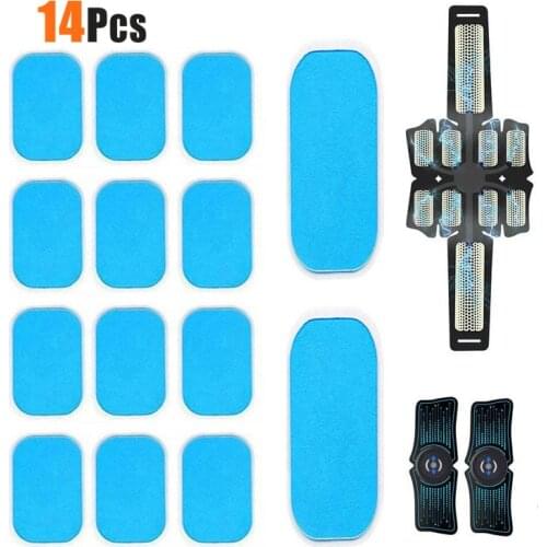 14Pcs Replacement ABS Gel Pads For EMS Abdominal Muscle Stimulator Hydrogel Gel Patch For Abdomen Stickers Fitness Accessories