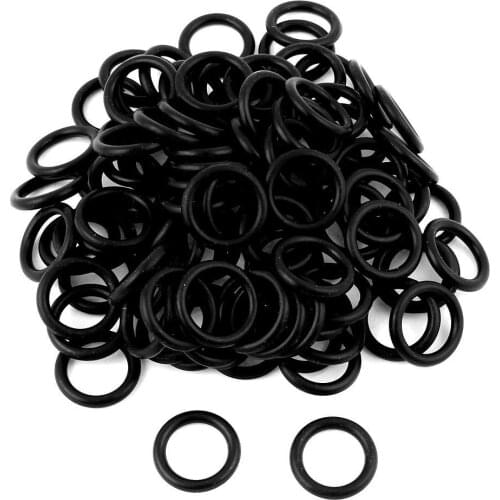 10mm x 6mm x 2mm Rubber Oil Seal O Ring Gasket Washer Black 20Pcs