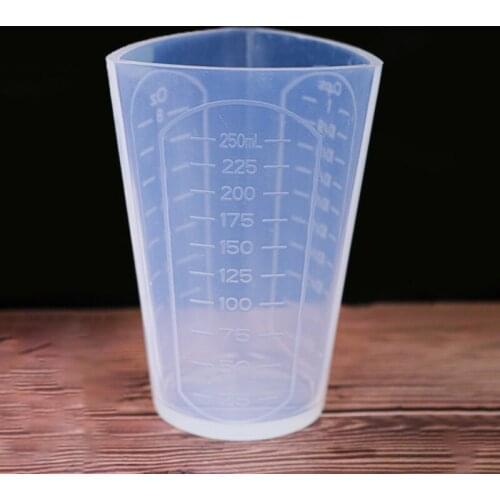 250ML Triangular Silicone Measuring Cup Handmade DIY Jewelry Making Tools Crystal Epoxy Resin Mixed Measure Accessories T84A