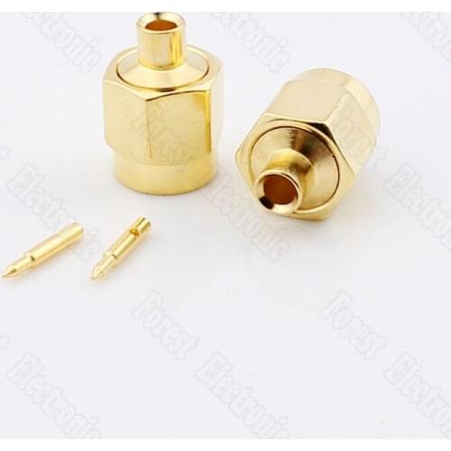 30pcs/lot SMA-JB2 Male Feeder Connector Internal Screw Hole Connector Semi-steel&Semi-soft RG405 50-1.5