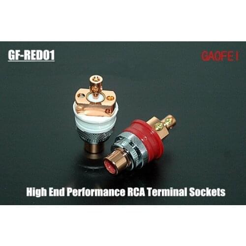 4pcs GAOFEI GF-RED01 copper RCA lotus socket