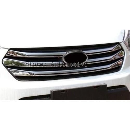 5pcs Fit For Hyundai Creta Grille 2015 2016 Cover Trim Decoration Stainless Steel Car Chrome Molding Front Grill Styling