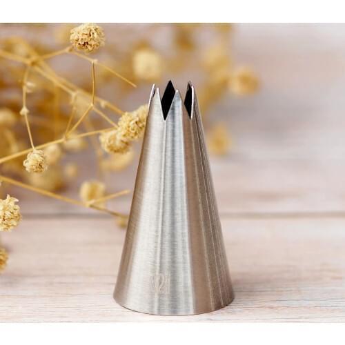 #621 Open Star Piping Nozzle Cake Decorating Tools Stainless Steel Icing Nozzles Cream Nozzles Pastry Six Teeth Tip