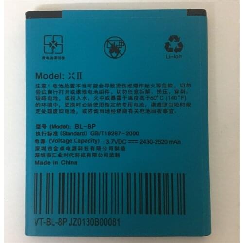 100% high quality battery for UMI X2 Smart mobile Phone Umi X2 DNS S5002 Battery Batterie Bateria BL-8P battery