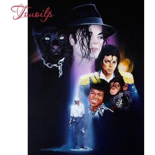 TOUOILP Black panther diy diamond Embroidery diy 5d Michael Jackson diamond painting cross stitch mosaic kit Home Decoration