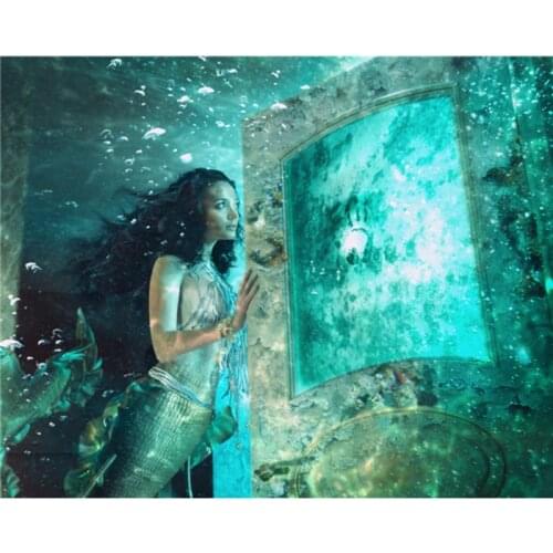 Diamond Embroidery Paintings Rhinestone Pasted diy Diamond painting Free Shipping printed classic Undersea mermaid A5405R