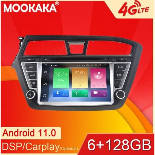 Android11 6+128G For Hyundai I20 2014 2015 2016 2017 Car GPS Navigation Streaming Media Multimedia Player Head Unit Auto Radio