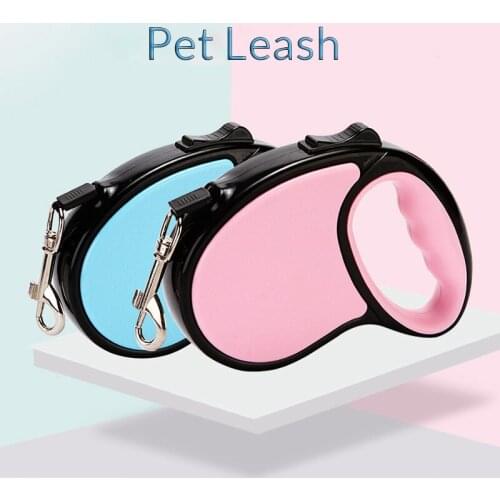 New Dog Leash Solid Color Automatic Retraction Dog Leash for Small Dog Accessories Dog Out Walking Safty Rope Pet Accessories
