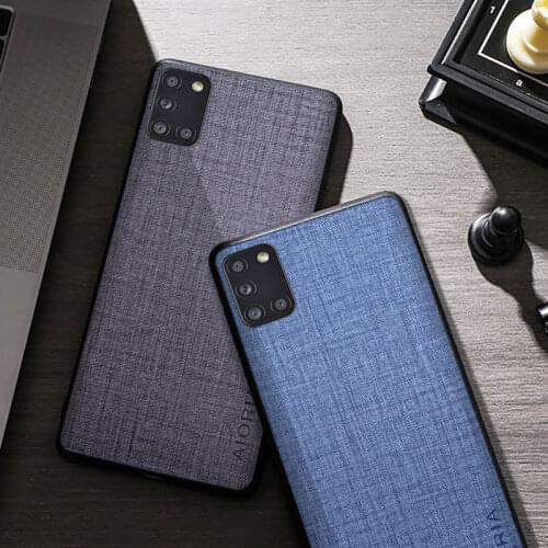 Fabric Silicone Case For Samsung A31 Soft TPU Bumper Back Cover For Samsung Galaxy A31 Phone Case Funda