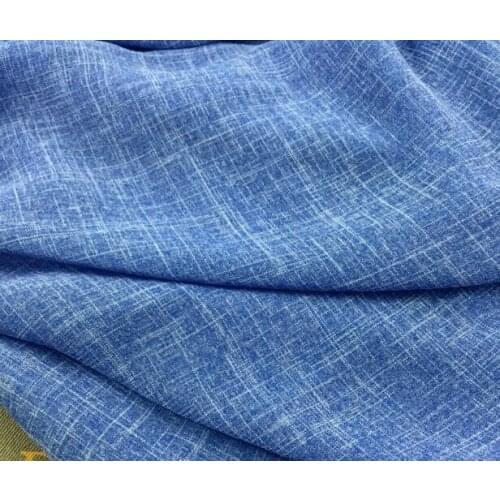 2 meters 150cm 59.05" width denim blue linen yarns fabric robe dress skirt shirt materials MM292