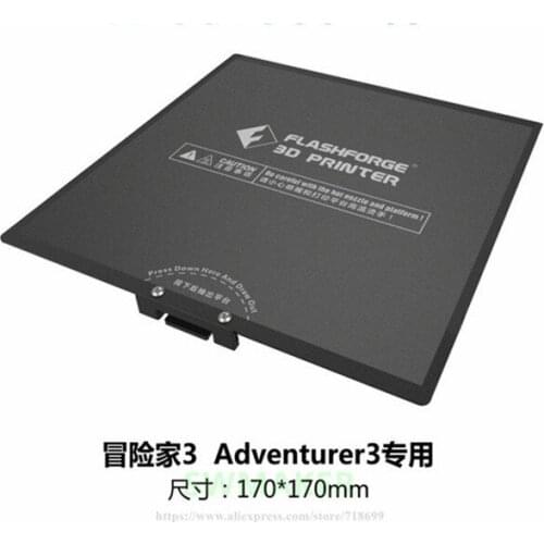 Flashforge Adventurer 3 3D Printer Platform components with grey Heated Bed Tape Print Sticker Plate Tape