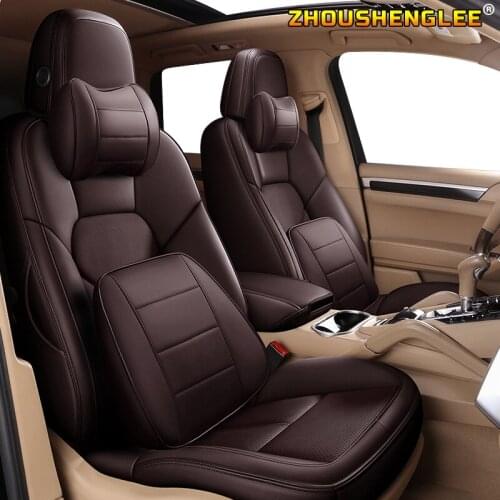ZHOUSHENGLEE Custom Leather car seat covers For BMW 7 Series F01 F02 F03 F04 G11 G12 E65/66 X1 E84 F48 F49 Automobiles Seat Cov