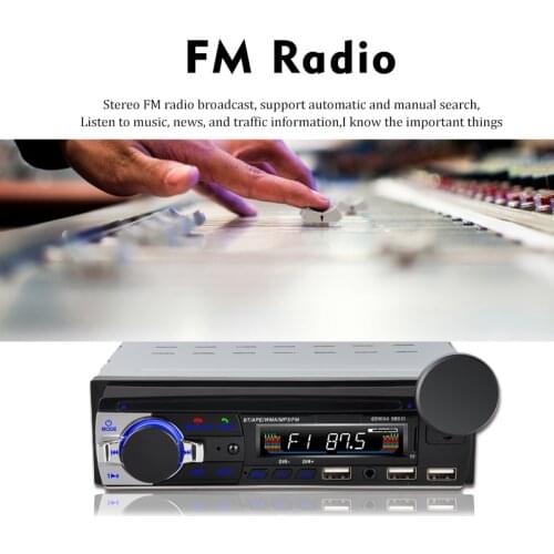 508 Car Radio Magnetic Mobile Phone Holder 18.8 * 5.8 * 8.8cm 3-USB 3.1A DC12V Host Player MP3 Bluetooth SD U Disk Playback