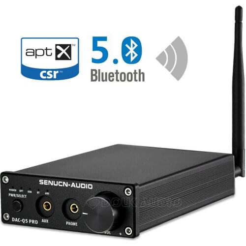 Mini Bluetooth 5.0 USB DAC Audio Decoder Stereo HiFi Headphone Amplifier Black