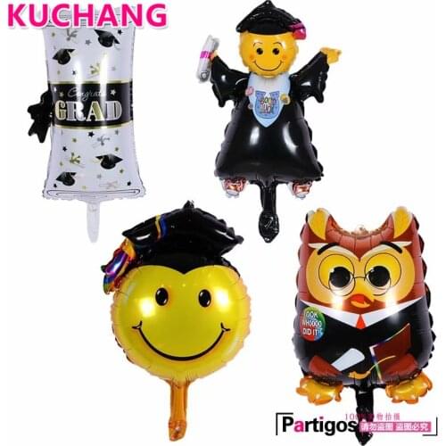 10pcs Mini Grad Foil Balloons Graduation Ceremony Party Decorations Helium Balloons Children Classic Toys Globos