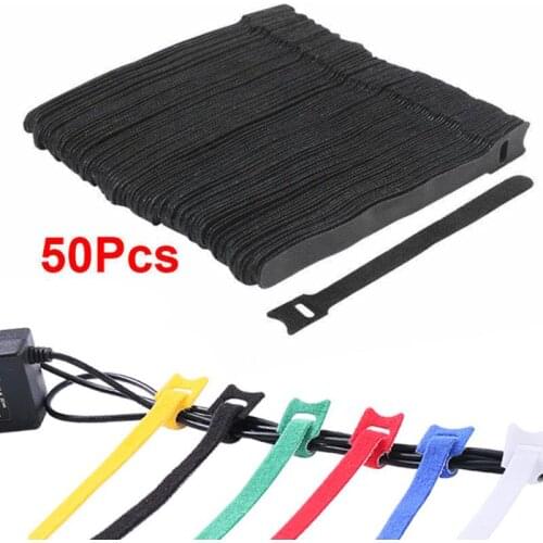 50Pcs Reusable Cable Organizer Fastening Cable Ties Straps for Earbud Headphones Phones Wire Wrap Management Cable Protector