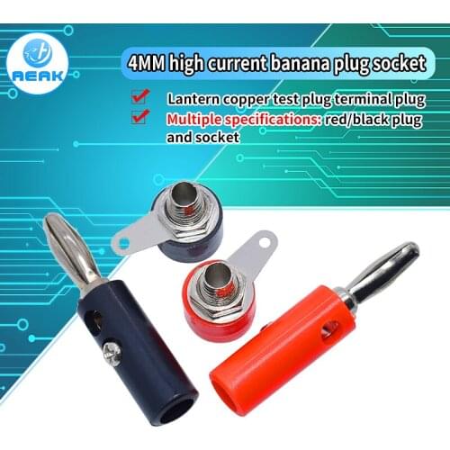 New 1male And Female 4mm Banana Plug Male To Insert Connector Pin Diy Model Parts