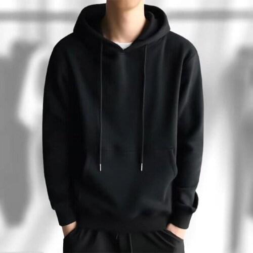 2020 New pullover Fashion Brand Men Solid Hoodie Mens Casual Wild Hooded Sweatshirt Male Simple Slim Hoodies Sweatshirts Tops