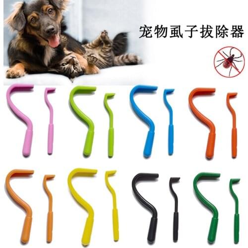 NEW 2PCS Pet Flea Remover Tool Plastic Scratching Hook Remover Pet Cat Dog Grooming Supplies Tick Removal Tool Tweezers Comb