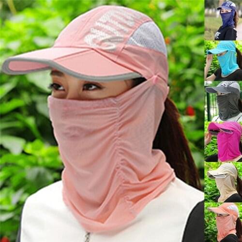 New UV Protection Bseball Caps Womens Foldable Sun Hat UV Protection Wide Brim Sun Hat Face Neck Protection Outdoor Visor Hat