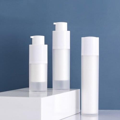 10pcs 15ml 30ml 50ml Dispense Bottle Plastic Rotating Airless Bottle Frosting Lotion Essence Sub-bottle