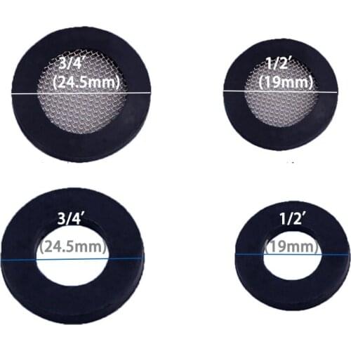 HEMAN 50pcs Rubber Gasket with Net Shower Head Filter Plumbing Hose Seal Faucet Replacement Part Washer Sink Strainer Tool