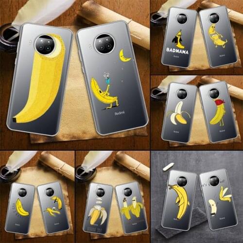 Lovely Cartoon Funny Banana Phone Case Transparent for Xiaomi mi Redmi note 10 t 8 9 pro lite 11 Samsung S 8 9 10 20