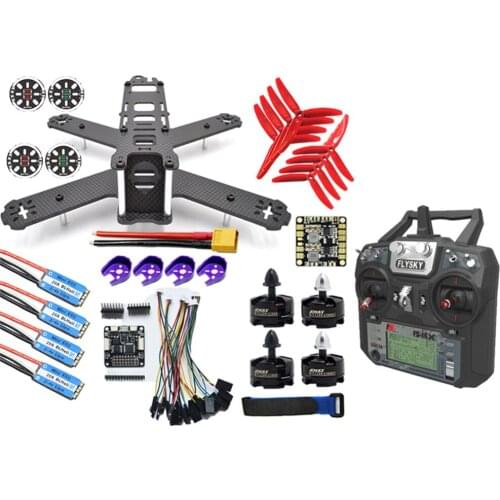 QAV210 Quadcopter Frame Transmitter With FS-iA6B Kit F3 Acro Flight Controller 20A ESC BLHeli_S+MT2204 2300KV Brushless Motor
