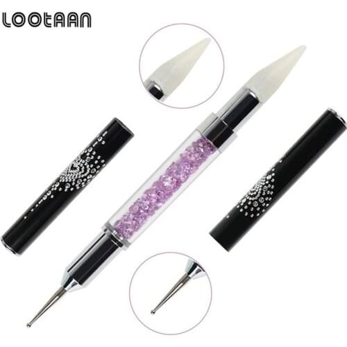 Diamond Painting Pen Tool Accessories Rhinestones Pictures Double Head Diamond Point Drill Pen Gift Wax Pencil Crystal Handle