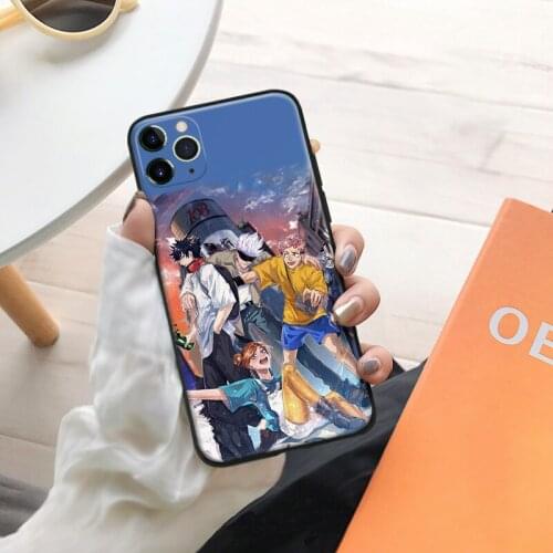 Jujutsu kaisen anime manga art silicone Phone Case FOR iPhone Se 6 6s 7 8 Plus X Xr Xs 11 12 Mini Pro Max Glass Cover Shell