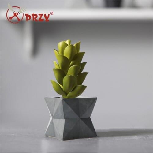 SN0034 3D Vase Succulent Flower Pot Cement Pot Molds Geometric Shape Silicone Mold Handmade Concrete Mould Aroma Stone Moulds