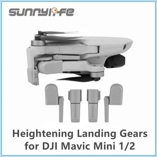 Sunnylife Foldable Heightening Landing Gears for DJI Mavic Mini 2 / 1 Extension Leg Support Stand Drone Accessories