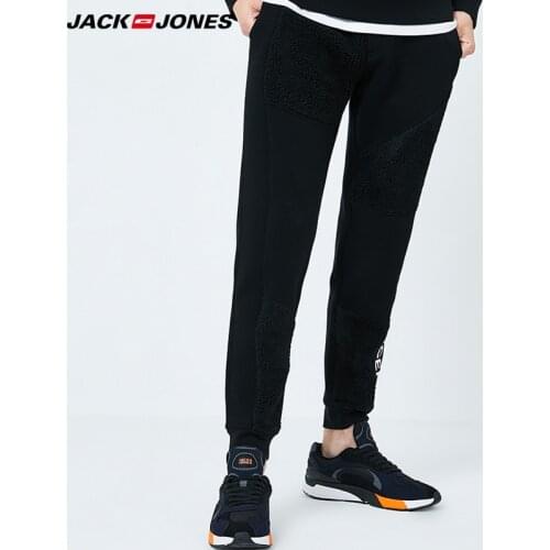 JackJones stitching letters printed cashmere Warm pants| 219314569