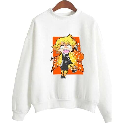 2021 cute Japanese Anime Demon slayer Zenitsu Agatsuma Hoodies Lovely Mens Hoodie Sweatshirts Hoodies