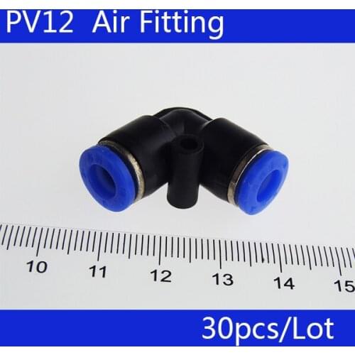 HIGH QUALITY PV12 30Pcs Right Angle 12mm to 12mm Push In Quick Fittings Connectors