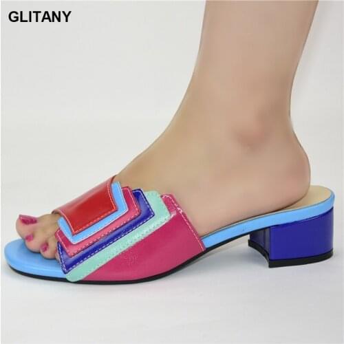Ladies Shoes Summer Slippers Good Quality Hot Selling Italian Style Slingbacks African Women Slippers Female Wedding Party Pumps