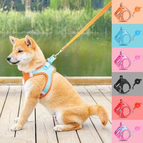 Dog Pet Vest Harness Hand Holding Rope Cat Breast Strap Breathable Reflective Dog Walking Chain Pet Supplies