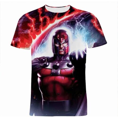 2021 Fashion Men Clothing Marvel Magneto Summer Streetwear Cool Children T Shirt Short Sleeve 3D Print Women Tee Tops