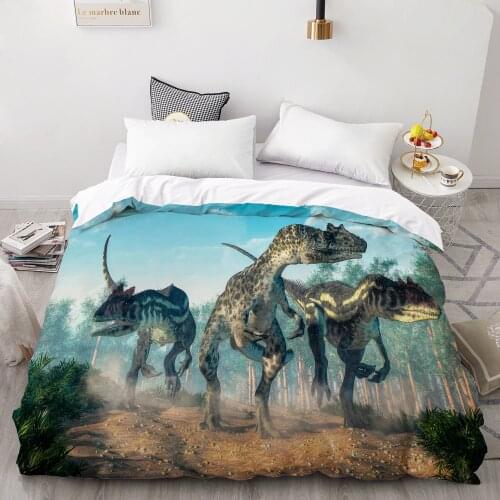 3D HD Digital Printing Custom Duvet Cover,Comforter/Quilt/Blanket case Queen King Bedding 200x200 Dinosaurs in Jurassic Park