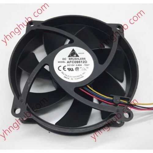 Delta Electronics AFC09512D -7D27 Server Cooling Fan DC 12V 0.6A 90x90x25mm 4-wire