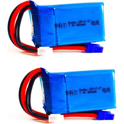 7.4V 800mAh 35C 2s Lipo Battery EC2 Plug For Walkera Rodeo 150 F150 RC RC Quadcopter Drone RC model