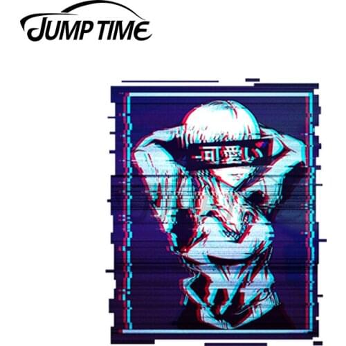 Jump Time 13 x 7.5cm Vaporwave Punks Japan Anime Hentai Retro Glitch Car Sticker Window Decal Suitable for All Types of Vehicles