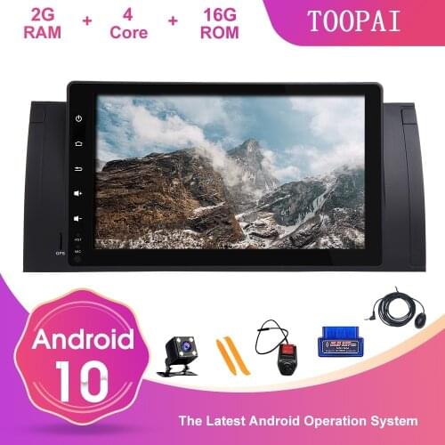 TOOPAI Android 10 For BMW E39 5 Series X5 E53 1996-2007 IPS Touch Screen Auto Radio Multimedia GPS Navigation Media Player 3G/4G