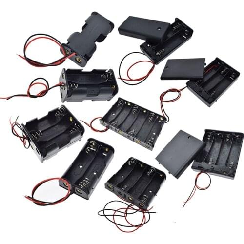 AA Size Power Battery Storage Case Box Holder Leads With 1 2 3 4 6 Slots Container Bag DIY Standard Batteries Charging Droship