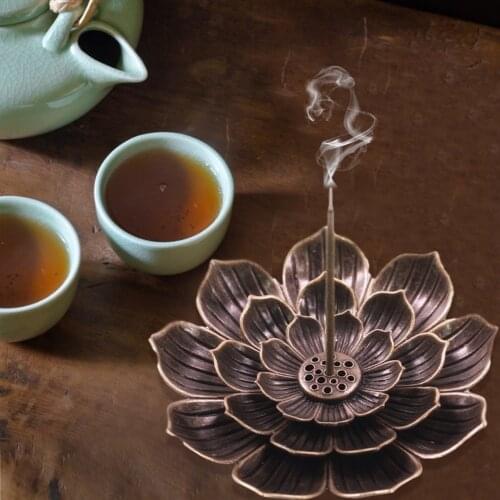 Alloy Brass Incense Holder Lotus Stick Incense Burner And Cone Incense Holder Temples Yoga Studios Home Decoration