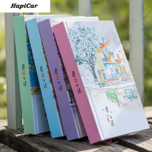 Street in Summer Journal Notebooks Cute Illustration Diary for School Office Kawaii Notebook 144 Sheets Stationary Supplies