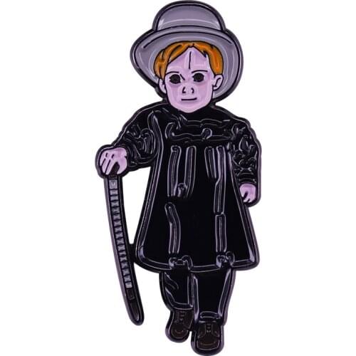 Gage Creed Enamel Pin wizardry Boy Badge Black Gown Brooch horror movie geeks gift