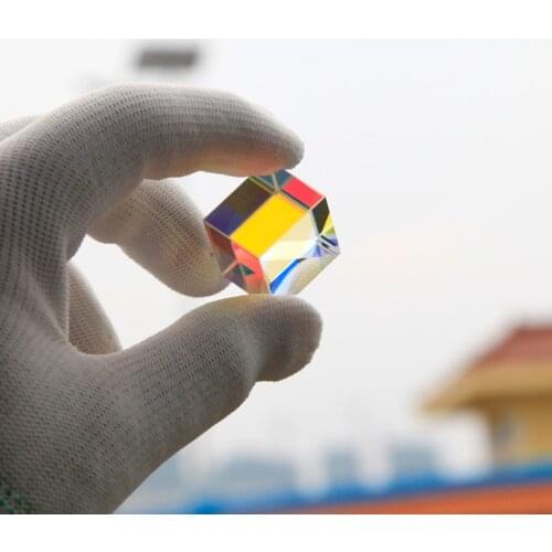 Photographic Prism Color Dichroic Glass Cube Optical Glass X-cube Beam Combiner Prism 20*20*17mm Customized Home Accessories